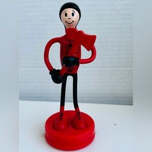 Bendos By Kid Galaxy Sparky Fire Chief Fireman Posable Action Figure 1999